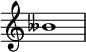  {
\override Score.TimeSignature #'stencil = ##f
\relative c'' {
  \clef treble \time 4/4 beses1
} }
