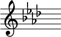 { \magnifyStaff #3/2 \omit Score.TimeSignature \key f \minor s^"" }