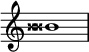  {
\override Score.TimeSignature #'stencil = ##f
\relative c'' {
  \clef treble \time 1/1 \tweak Accidental.stencil #ly:text-interface::print \tweak Accidental.text \markup { \concat { \doublesharp \doublesharp}} bis1
} }