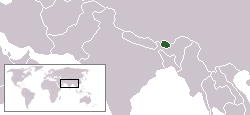 Location of Bhutan