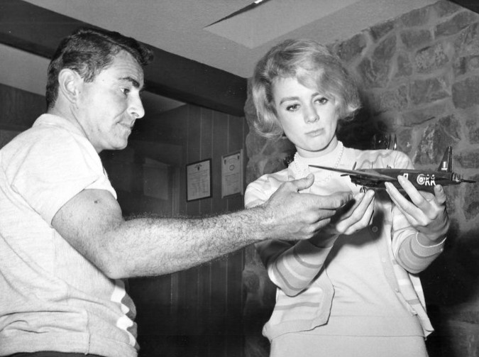 File:Rod Serling Inger Stevens Serling model airplane collection 1960.JPG