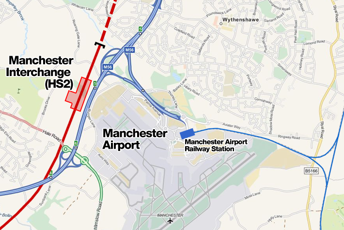 The proposed Manchester airport station