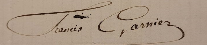 Archivo:Signature de Francis Garnier - Archives nationales (France).png