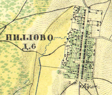 План деревни Пиллово. 1860 год