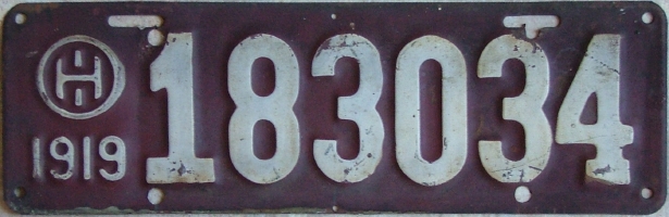 File:1919 Ohio passenger license plate.jpg