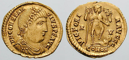 Archivo:Solidus Constantius III-RIC 1325.jpg