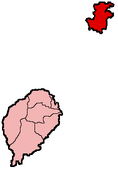 Map of São Tomé and Príncipe highlighting Príncipe Region near the top right corner