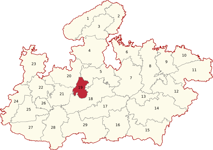 File:Madhya Pradesh Lok Sabha constituencies (Bhopal highlighted).png