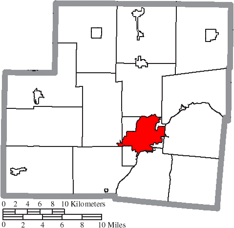 File:Map of Shelby County Ohio Highlighting Sidney City.png