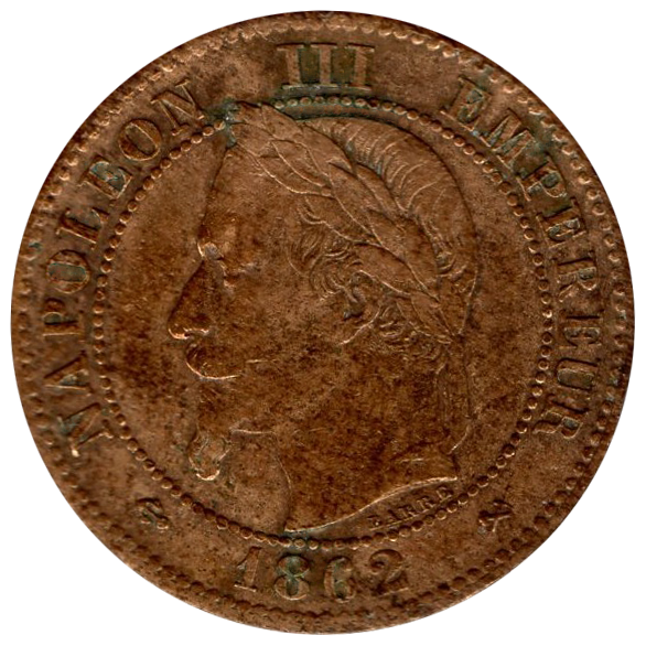 Файл:2 centimes Napoléon III avers.png