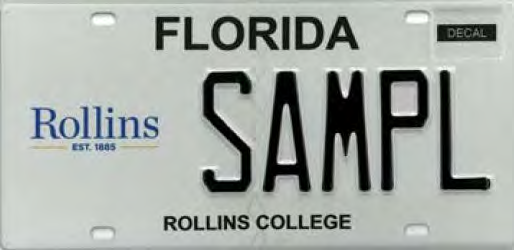 File:Rollins College - Florida sample license plate.png