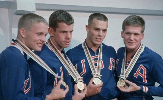 File:Don Schollander, Gary Ilman, Mike Austin, Steve Clark 1964.jpg