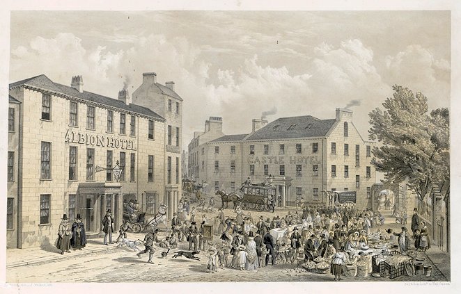 File:A market day in Bangor.jpeg