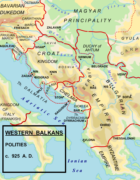 Croatia and the Bulgarian Empire (c. 925)