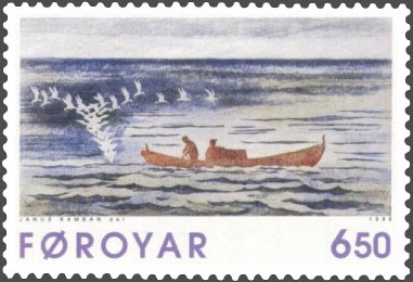 Archivo:Faroe stamp 298 birds and fishing boat.jpg