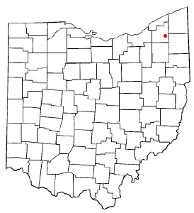 Location of Middlefield, Ohio