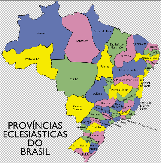 Archivo:Províncias eclesiásticas do Brasil a partir de 2019.png