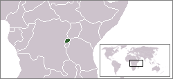 Location of Rwanda