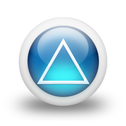 Файл:Glossy 3d blue arrowhead up.png