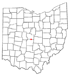 Location of Westerville, Ohio