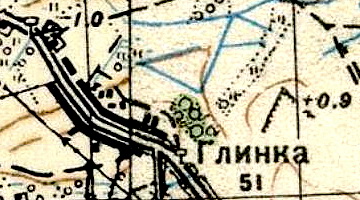 План деревни Глинка. 1941 год