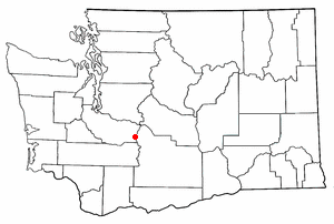 Location of Chinook Pass, Washington