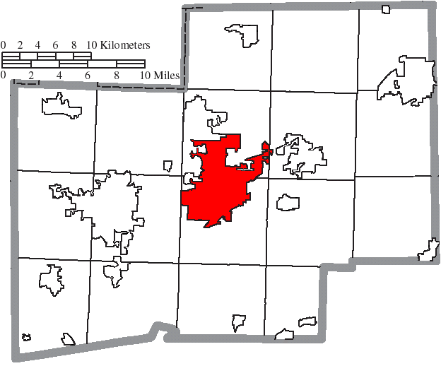 File:Map of Stark County Ohio Highlighting Canton City.png