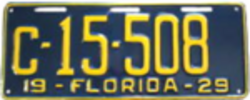 File:1929 Florida License Plate.png