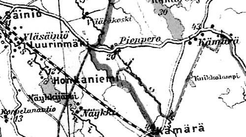 Деревня Пиенперо на финской карте 1923 года