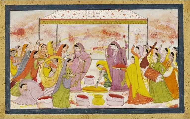 Archivo:Radha celebrating Holi, c1788.jpg