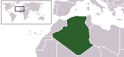 Location of Algeria