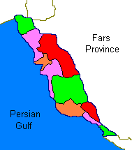 Map of Bushehr Province