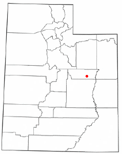 Location of Sunnyside, Utah