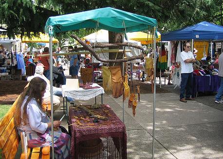 File:Eugene Saturday Market craft booth.jpg