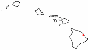 Location of Pāpaʻikou, Hawaiʻi