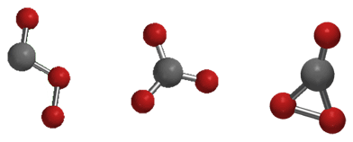 The Cs, D3h, and C2v isomers of carbon trioxide