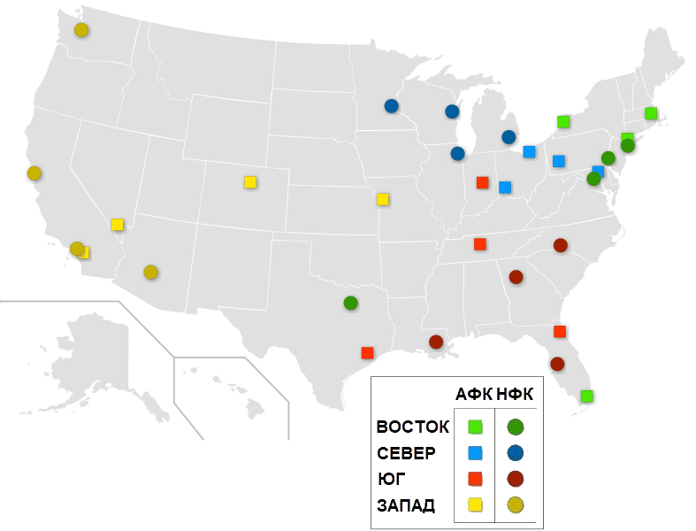 Файл:US National Football League Teams Location 2020 RU.png