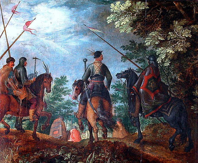 Файл:Polish hussars marching in the wood.PNG