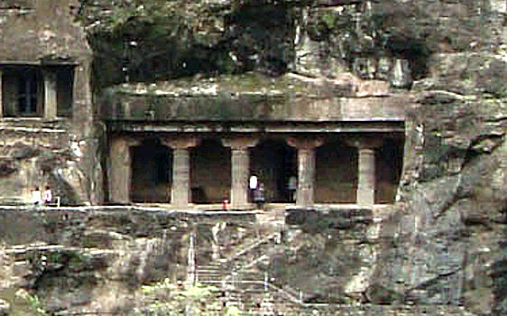 File:Ajanta Cave 21 outside view.jpg