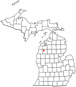 Location of Sherman, Michigan.