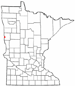 Location of Moorhead, Minnesota