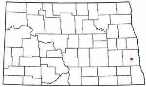 Location of Casselton, North Dakota