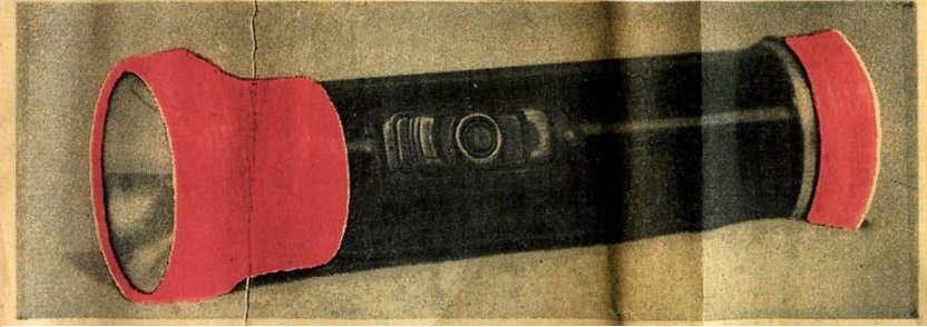 The spot-colored photograph of the flashlight in the Texarkana Gazette