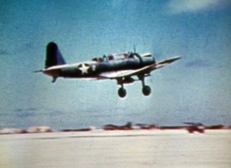 File:SB2U taking off from Midway Jun 1942.jpg