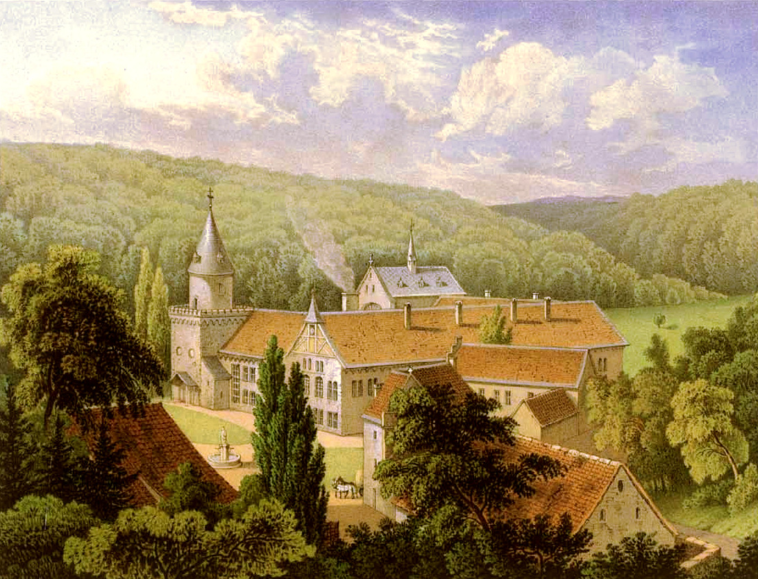 Böddeken monastery (painting by Alexander Duncker, 19. Jh.)