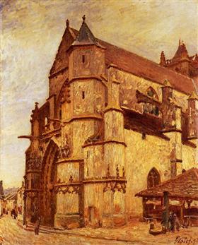 File:Sisley - the-church-at-moret-rainy-morning-1893.jpg