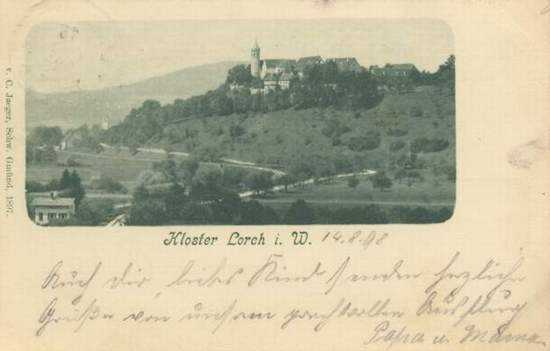 Файл:Kloster Lorch, Außenansicht (PK C. Jaeger 1898).jpg