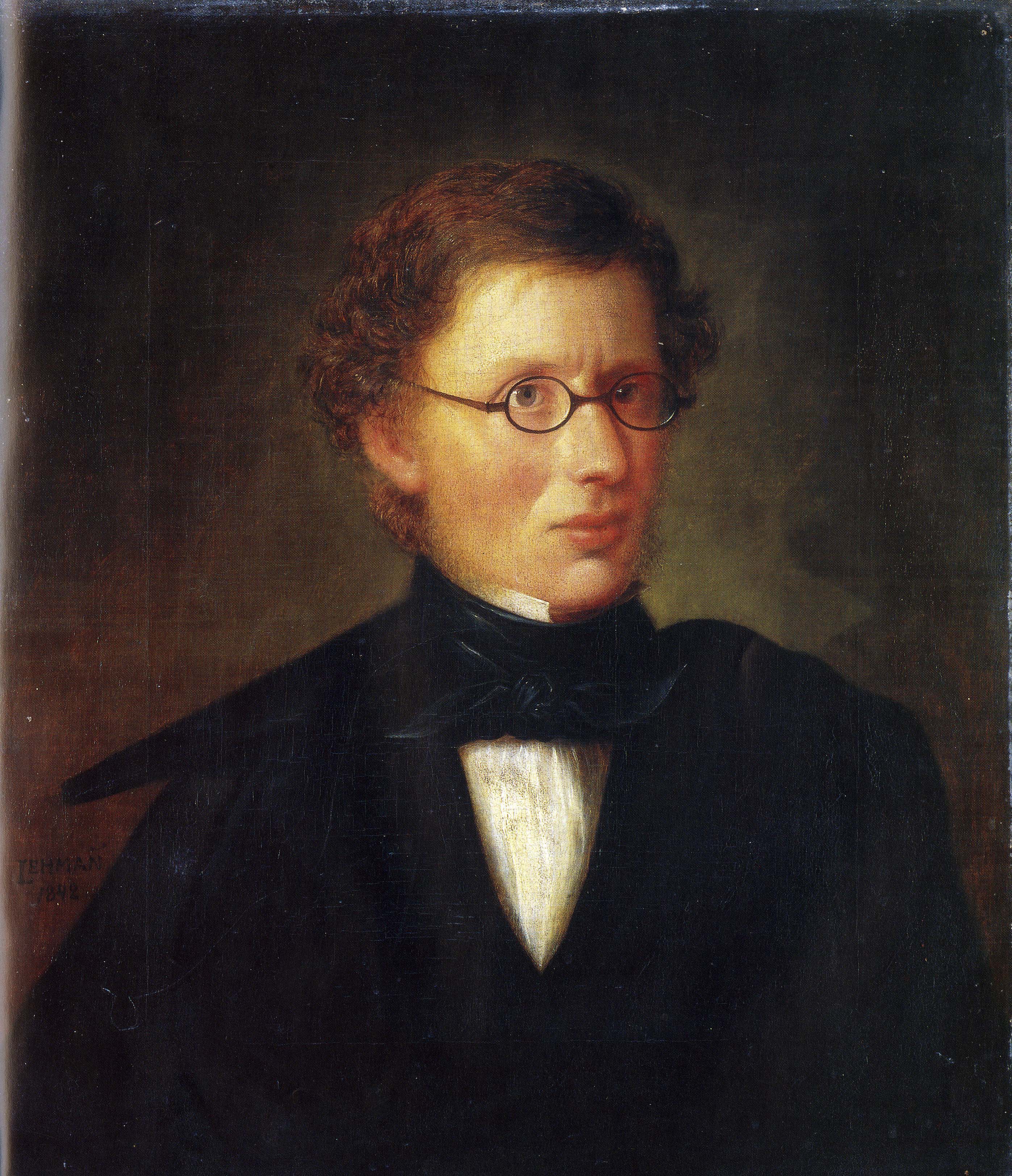 Portrait of Linstow by Carl Peter Lehmann, 1842