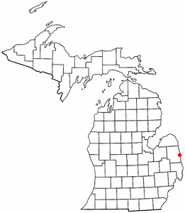 Location of Port Sanilac, Michigan