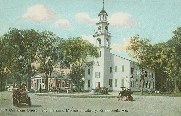 File:First Parish Church & Kennebunk Free Library, Kennebunk, ME.jpg